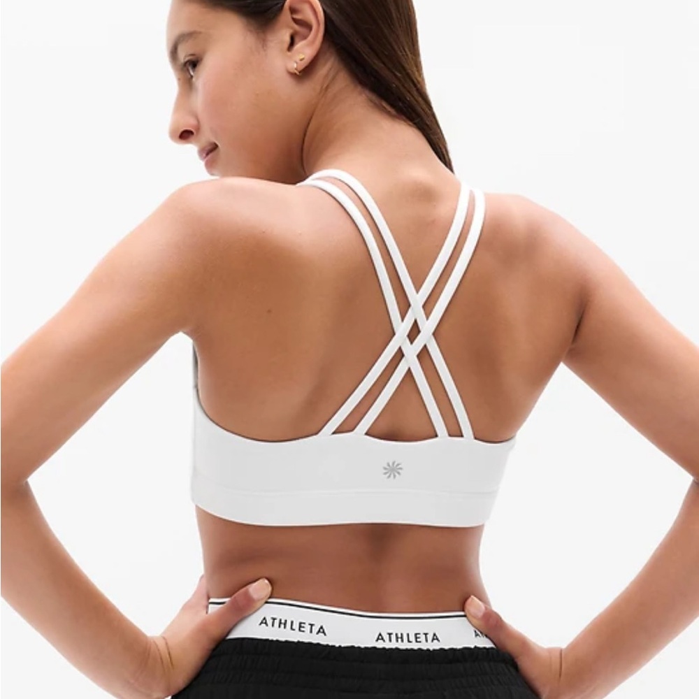 Athleta Women's Strappy White Sports Bra